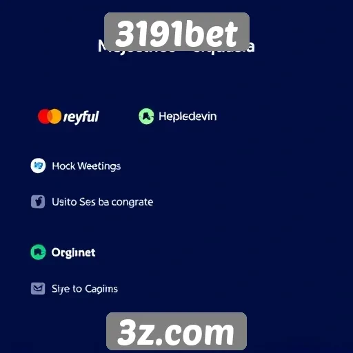 Métodos de pagamento oferecidos pela 3191bet